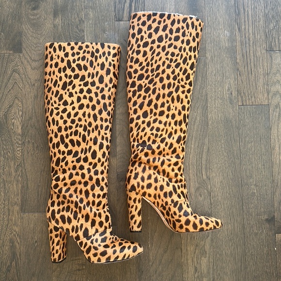 Gianni Bini Leopard Boots - Picture 1 of 7